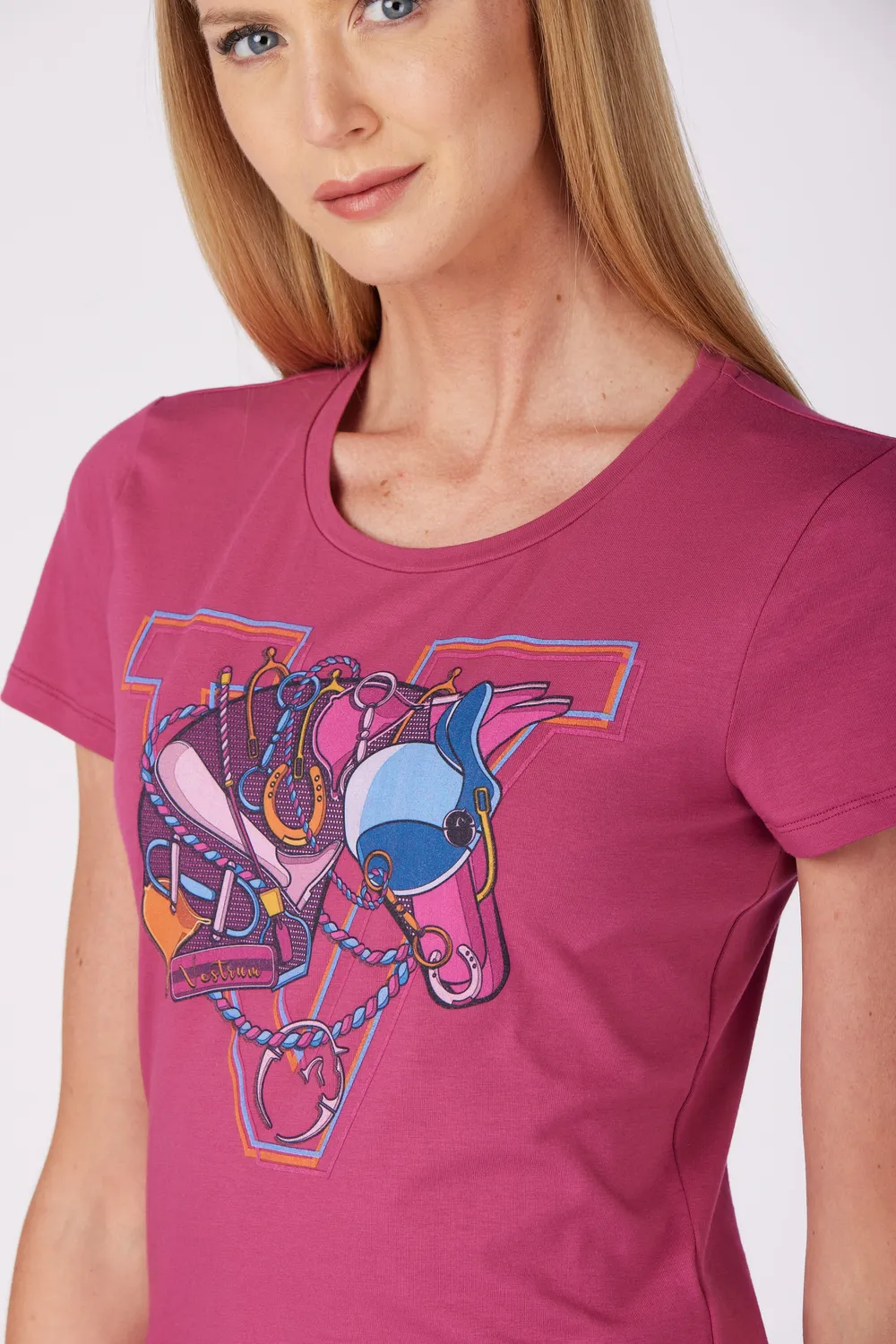 Vestrum Mauritius dames T-shirt wit bi-elastisch katoen