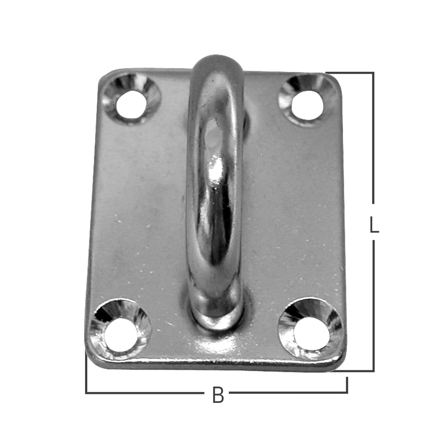 HS Sprenger oogplaat rechthoekig rvs 35 mm