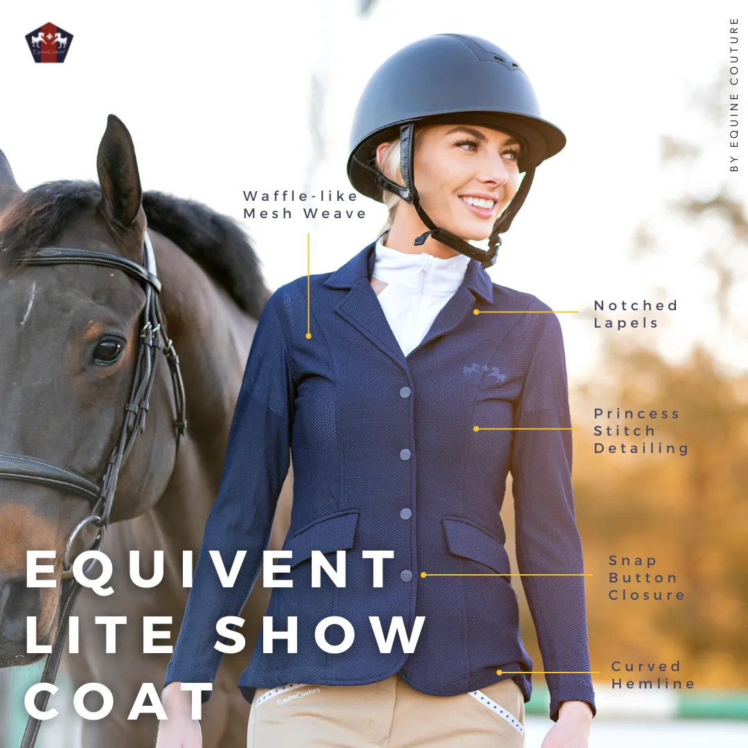 Equine Couture EquiVent dames showjas navy mesh