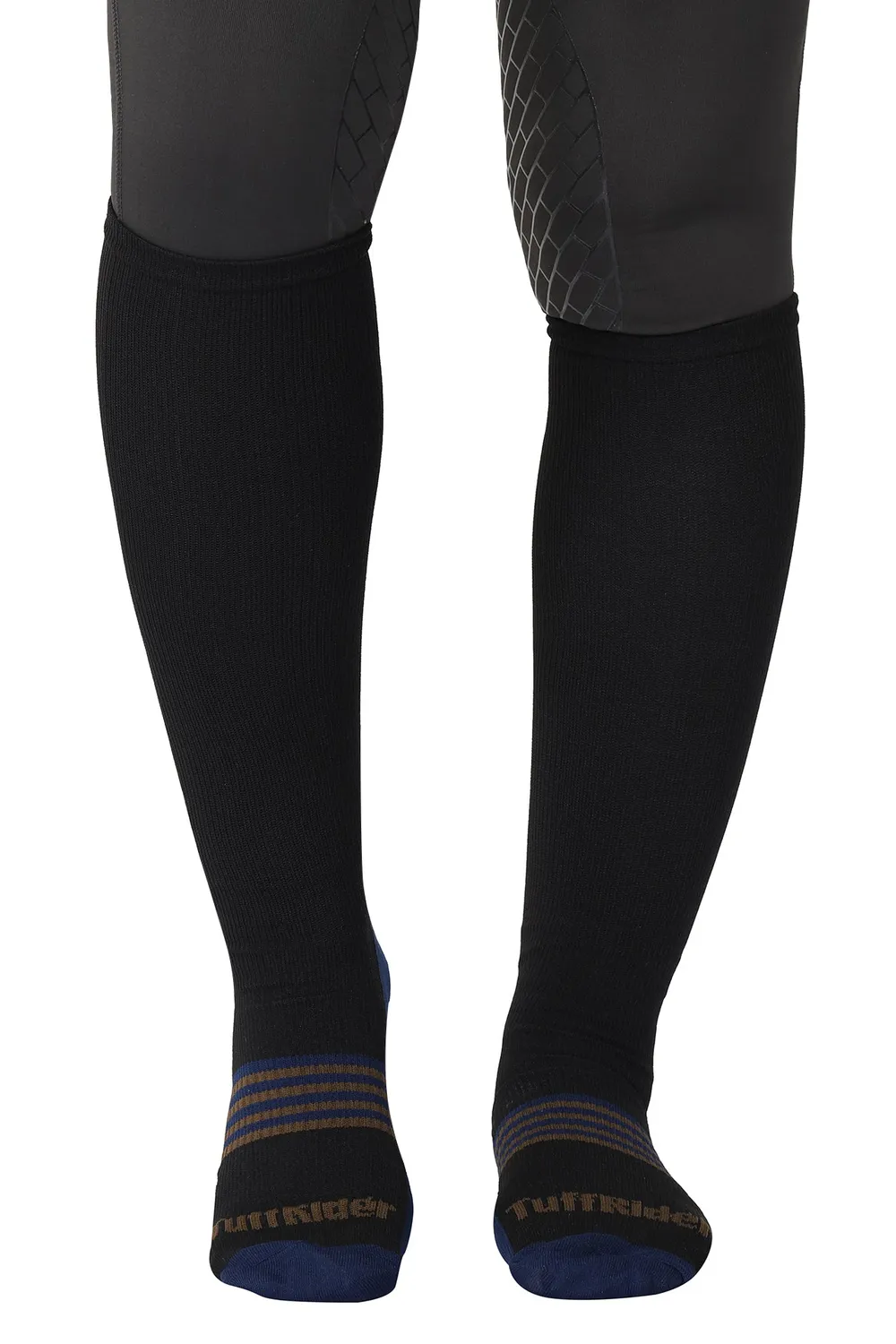 TuffRider Compression rijsokken Zwart Beige