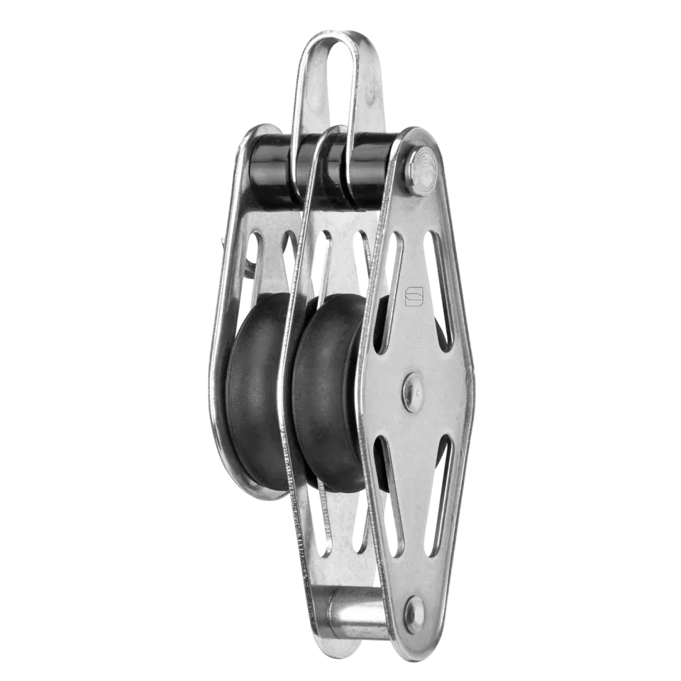 HS Sprenger Gleitlager-Block 8 mm katrol 2 rollen met beugel
