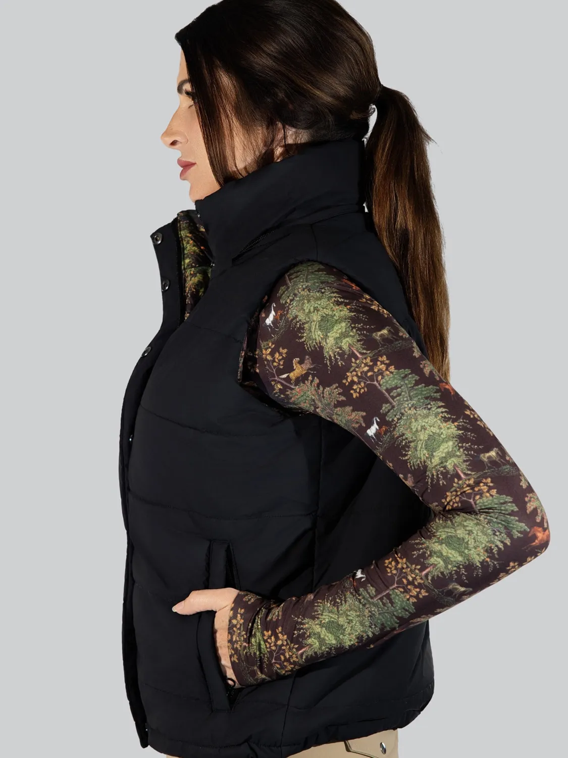 Dapplebay Reversible Puffer bodywarmer zwart omkeerbaar