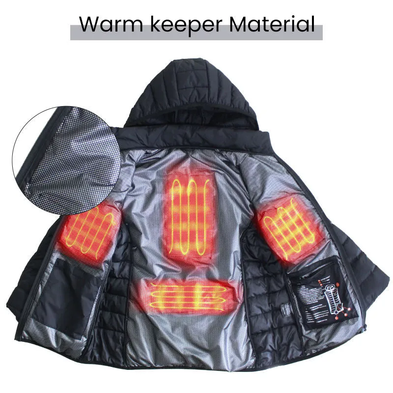 TuffRider Puffer verwarmde jas zwart 6 zones