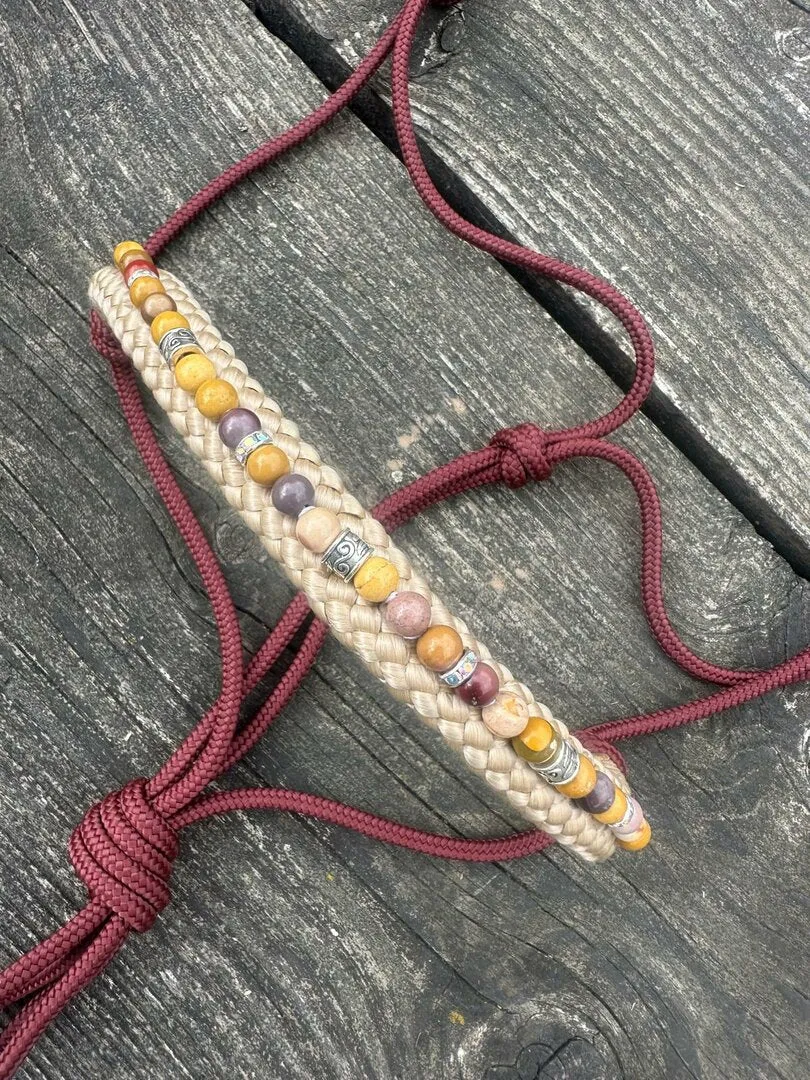 Mushabu Crystal Deluxe Mookaiet Jaspis touwhalster edelsteen