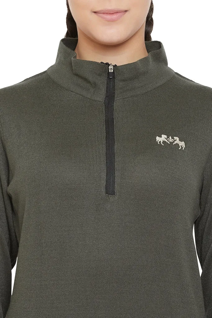 Equine Couture Fjord trui charcoal M met ritskraag