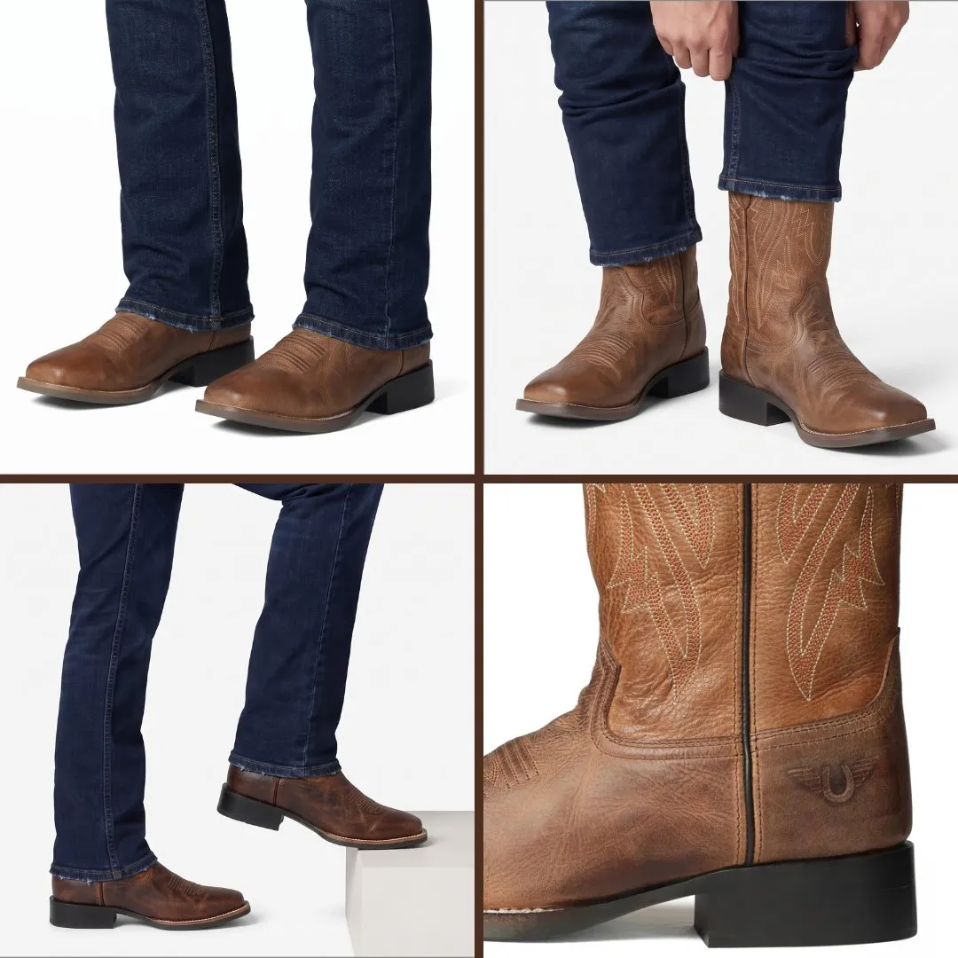 TuffRider Wyatt westernlaars heren bruin vollnerf leer