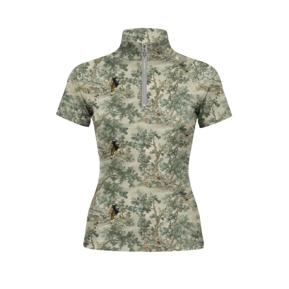 Dapplebay Hunt Tapestry 1/4 Zip shirt multi korte mouw
