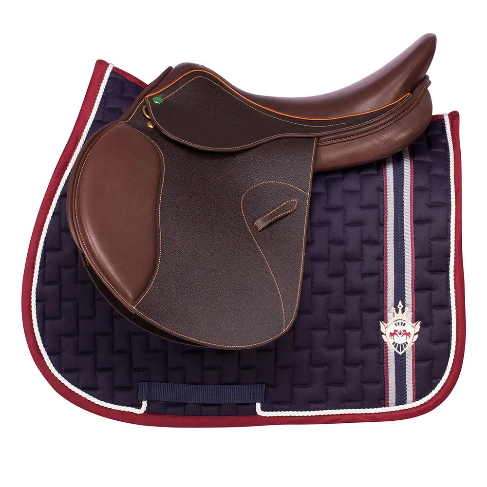 Equine Couture Ocala veelzijdig zadeldek wit met bies