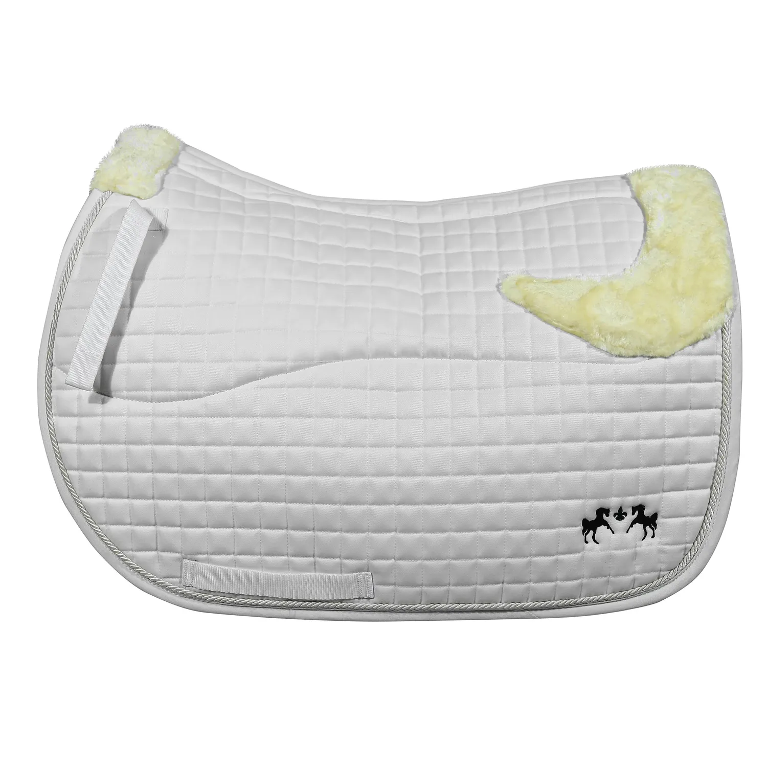 Equine Couture Regal zadeldek wit bont CoolMax