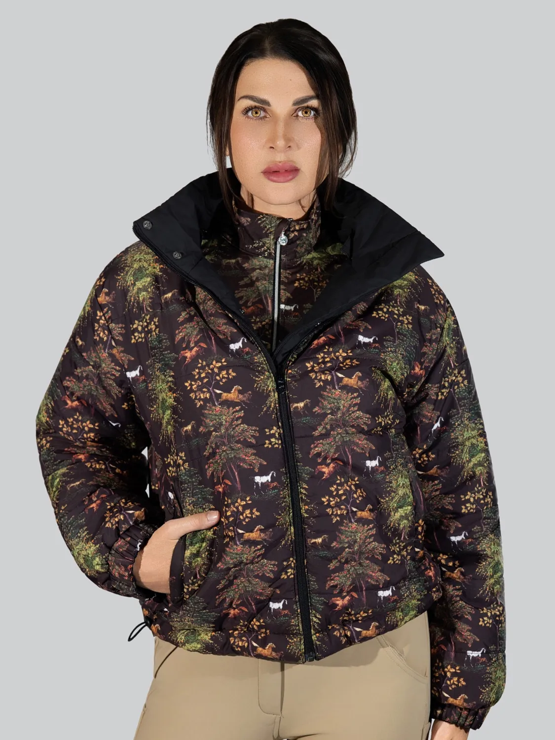 Dapplebay Reversible Puffer damesjas zwart omkeerbaar