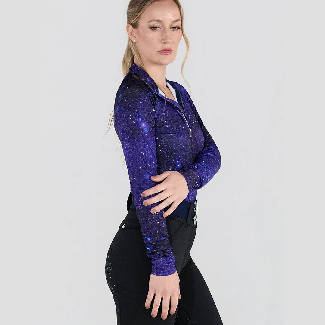 Dapplebay Constellation 1/4 Zip rijshirt navy licht