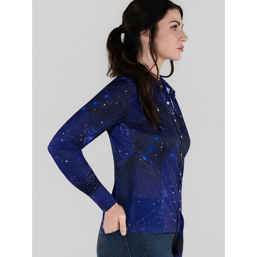 Dapplebay Constellation westernshirt navy dames