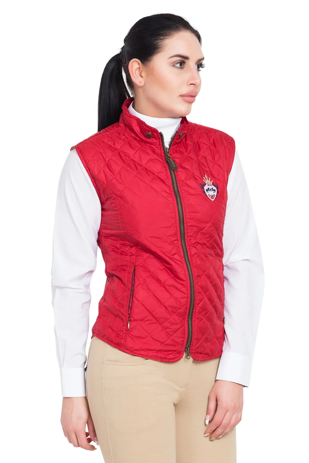 Equine Couture Denisson bodywarmer beige 3XL gewatteerd