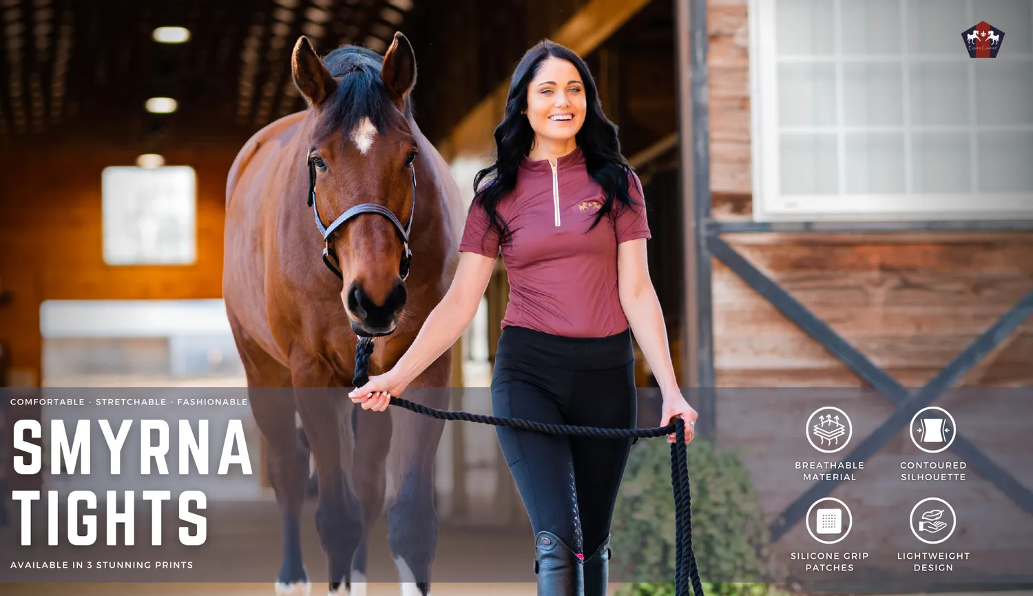 Equine Couture Smyrna rijlegging zwart daisy print