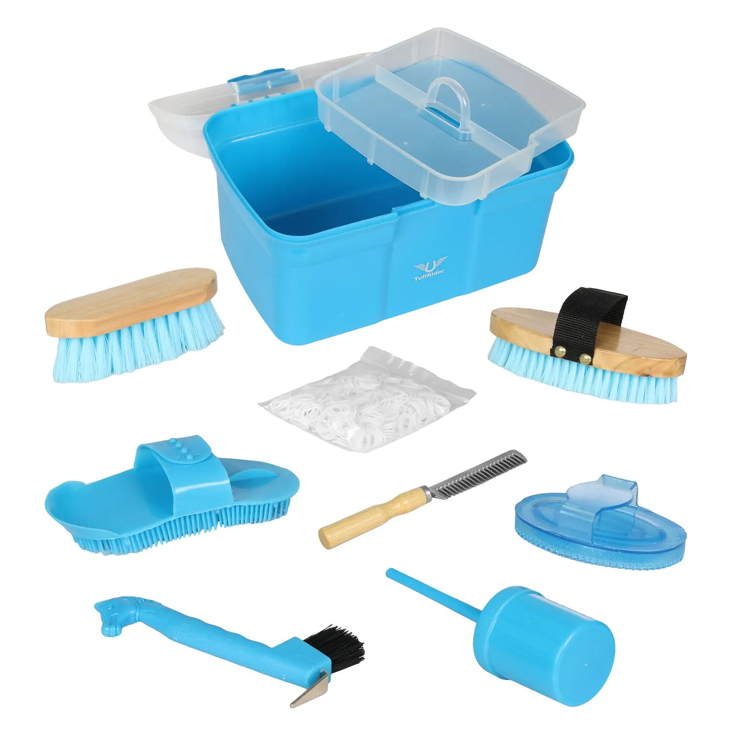 TuffRider Ultimate Groom Box poetsset 8-delig roze