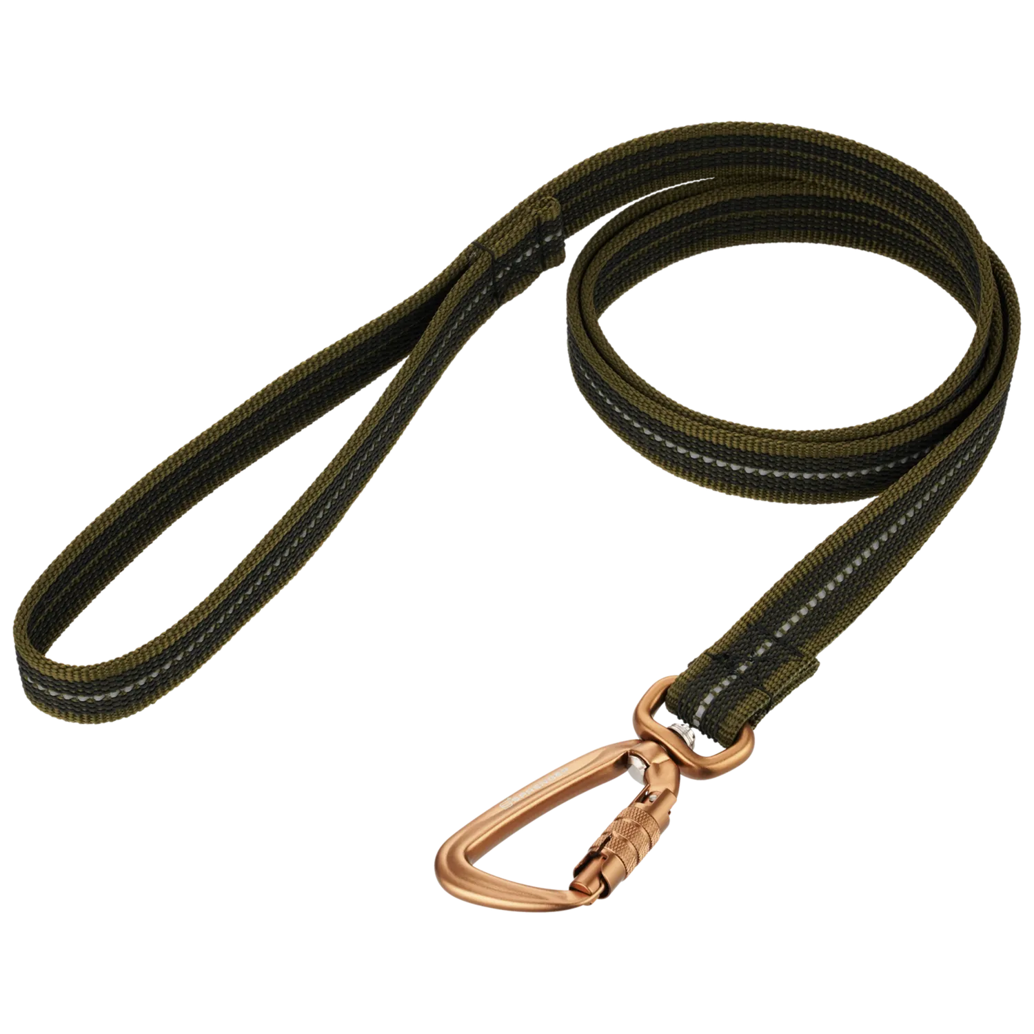 Herm Sprenger gummierte hondenriem rosegoud 200 cm olijf