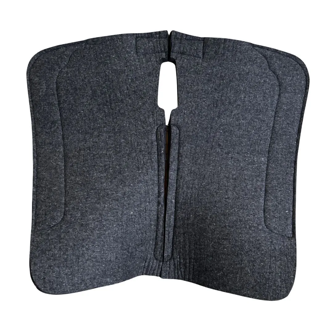 TuffRider Harmonic Zadelpad Wolvilt 1 inch 32x34 Antraciet