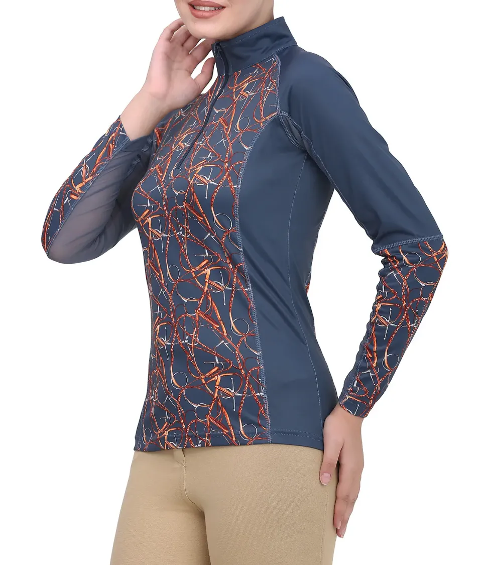 Equine Couture Snaffle Bridles Sport sportshirt navy 2X UV