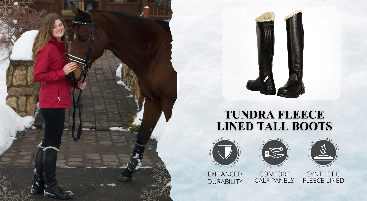 TuffRider Tundra rijlaarzen dames zwart fleece gevoerd