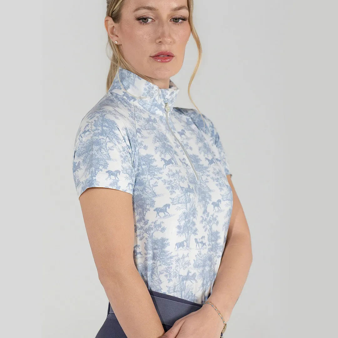 Dapplebay Equestrian Toile rijshirt Moonrise korte mouw