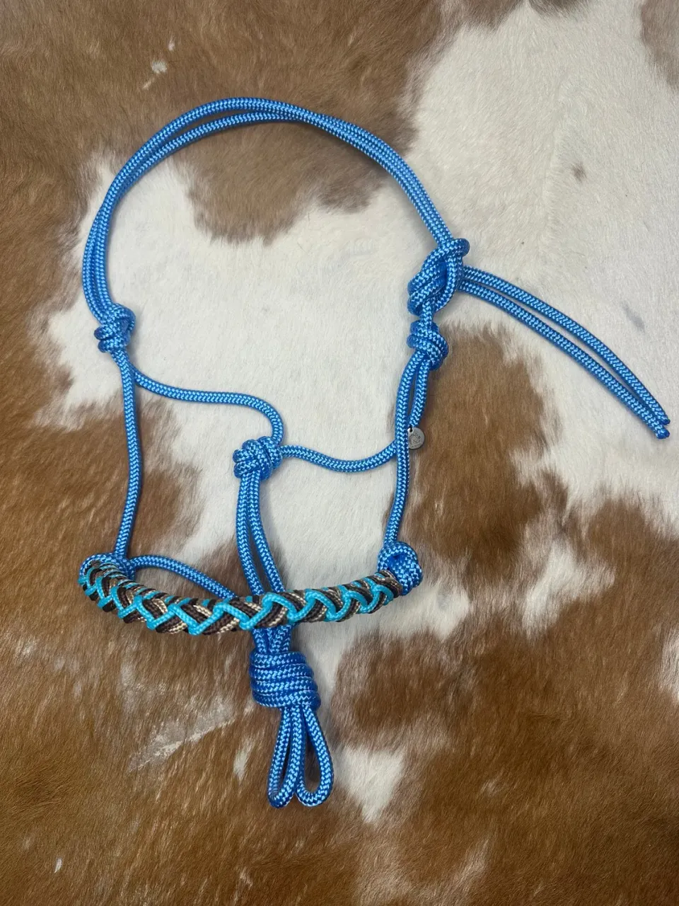 Mushabu Bojangles touwhalster middenblauw maat Mini