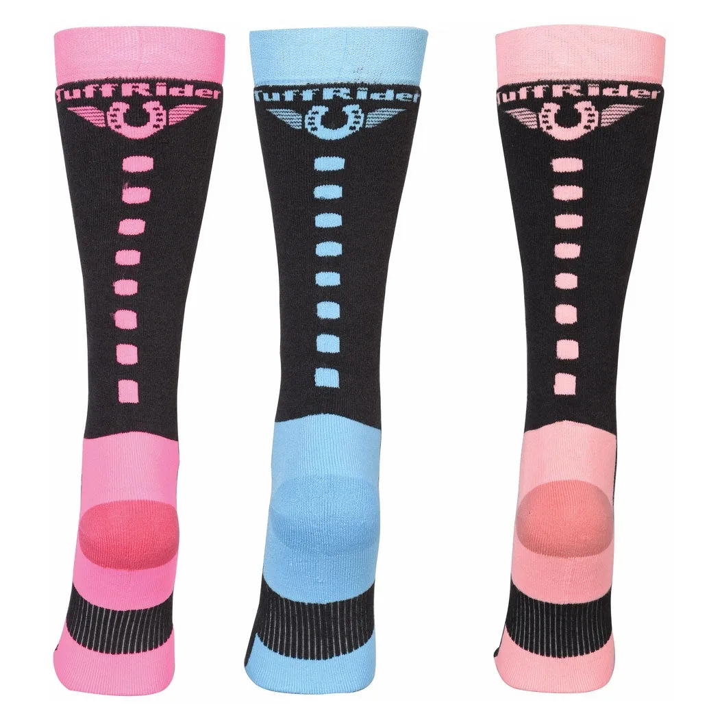 TuffRider Neon Winter kniekousen neon 3-pack