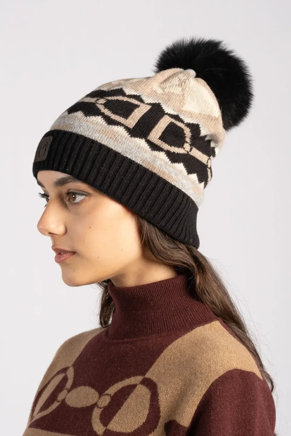 Vestrum Kumamoto muts winter bontpompon ecru