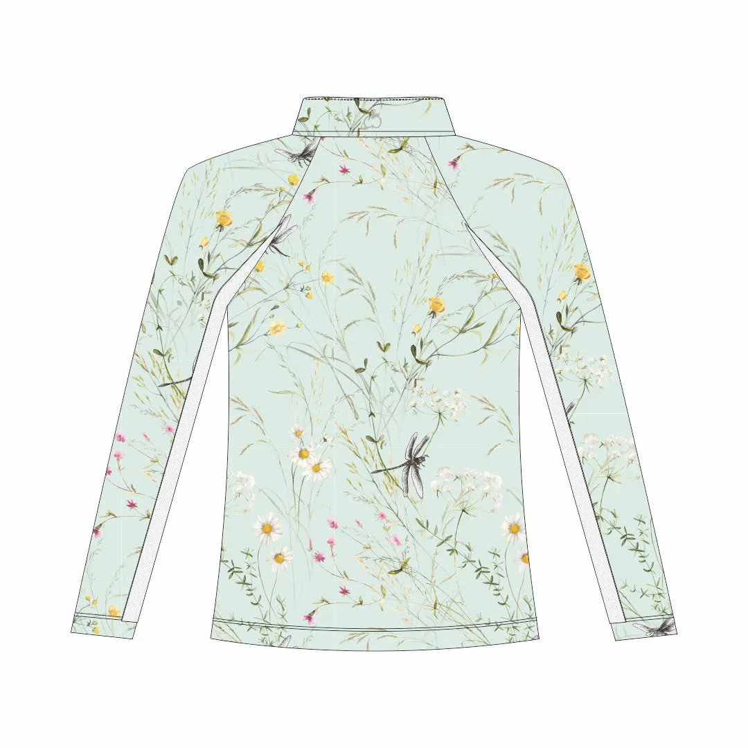 Dapplebay Dragonfly Meadow ruitrui kids groen 1/4 rits