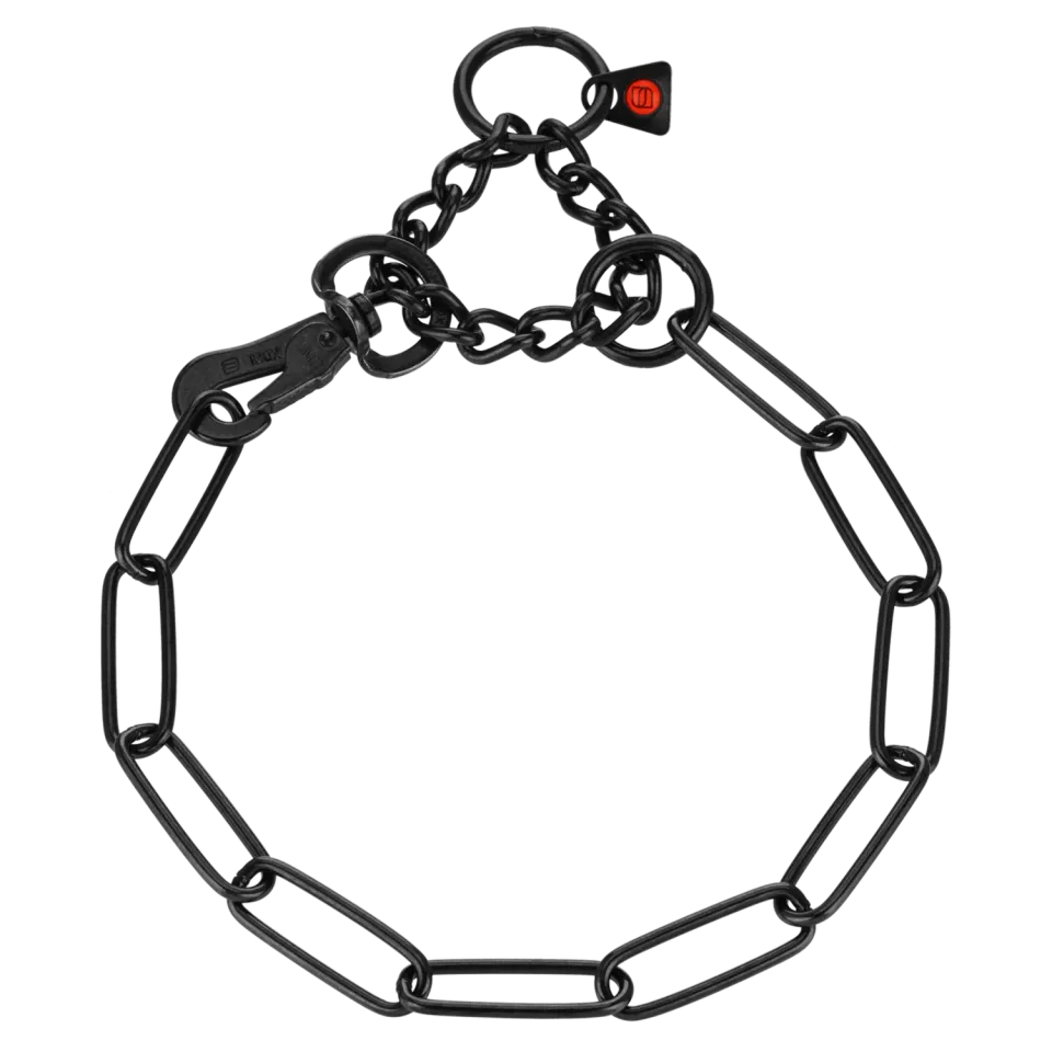 Herm Sprenger 51516-57 halsketting zwart 3,0 mm 58 cm