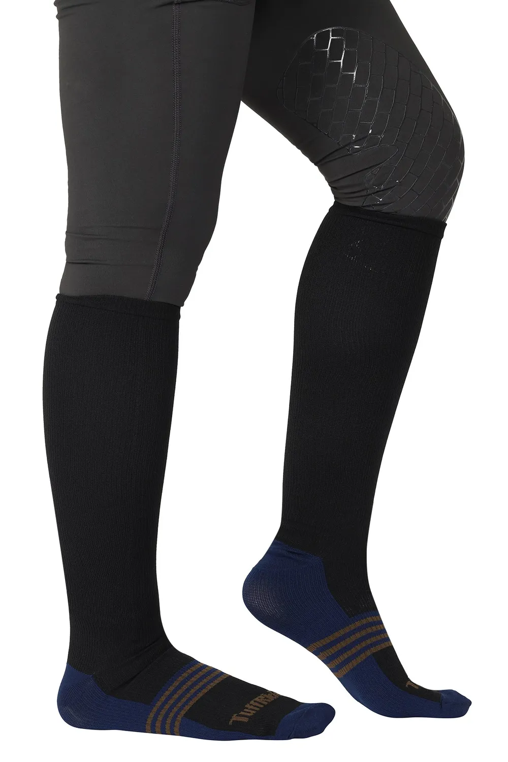TuffRider Compression rijsokken Zwart Beige