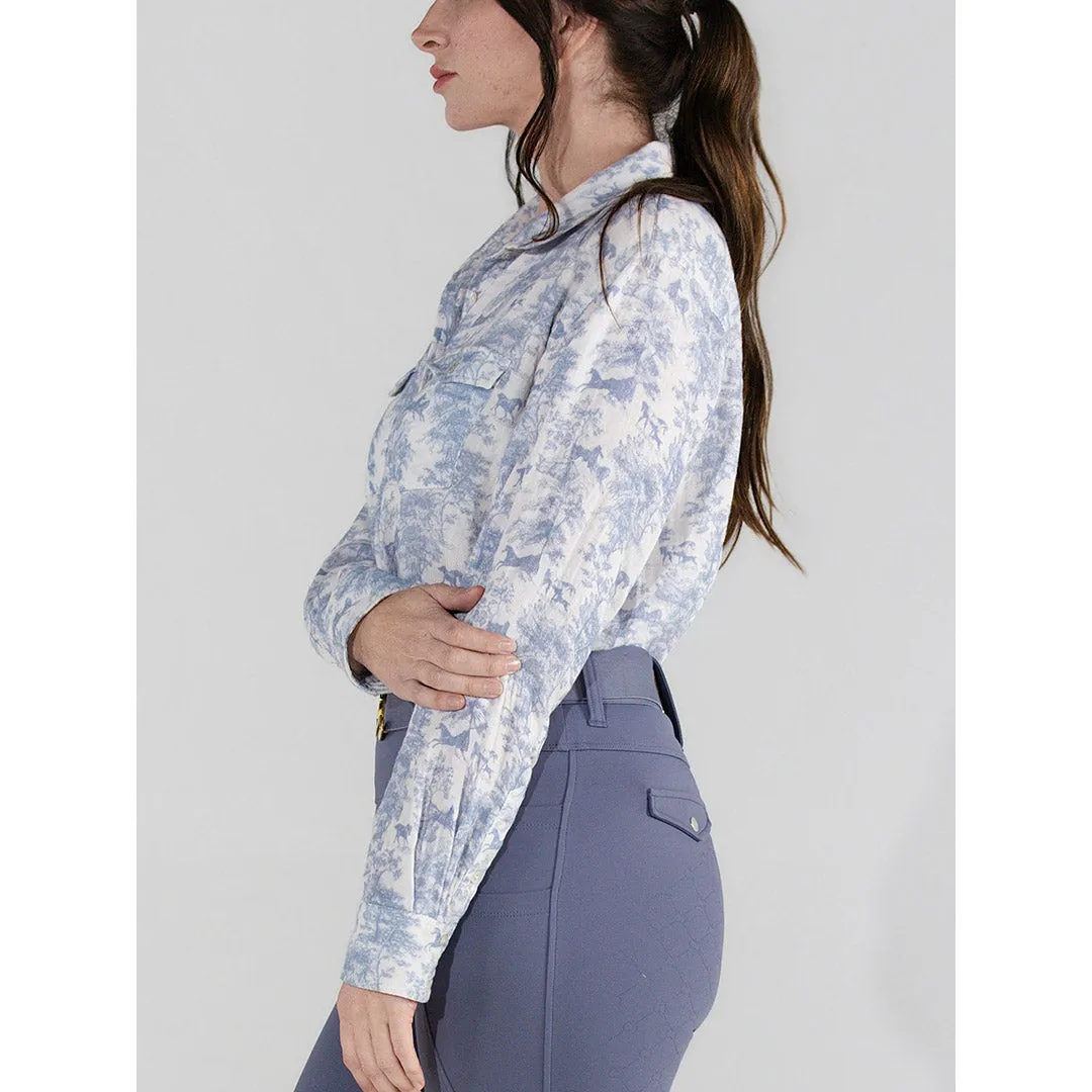Dapplebay Breezy Button Up blouse Moonrise katoen
