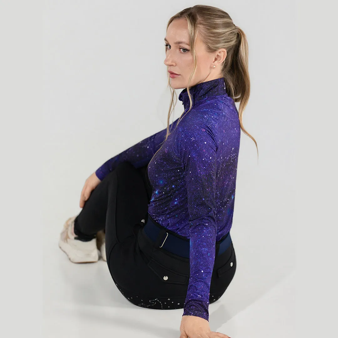 Dapplebay Constellation 1/4 Zip rijshirt navy licht