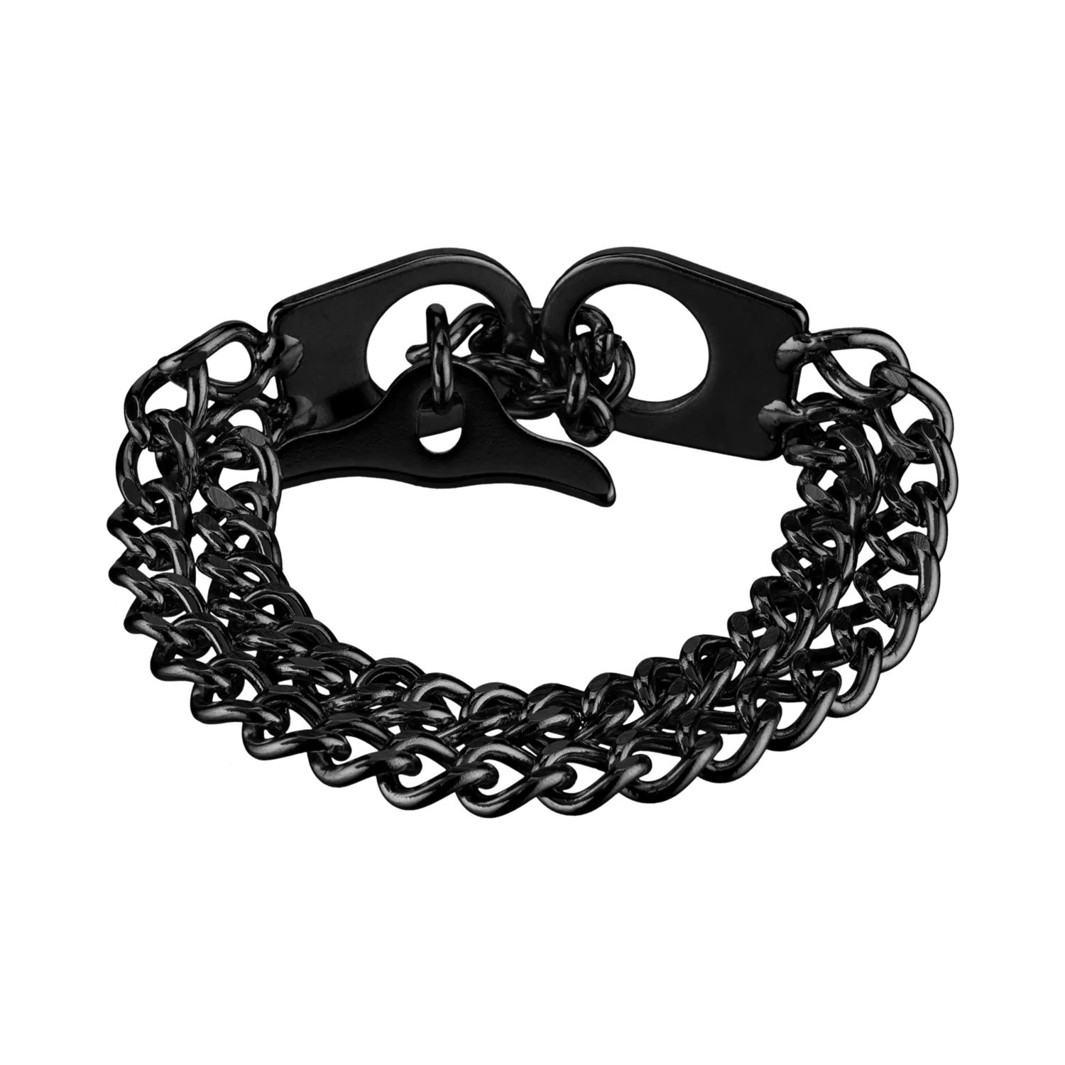 Herm Sprenger damesarmband 2-rijig zwart staal