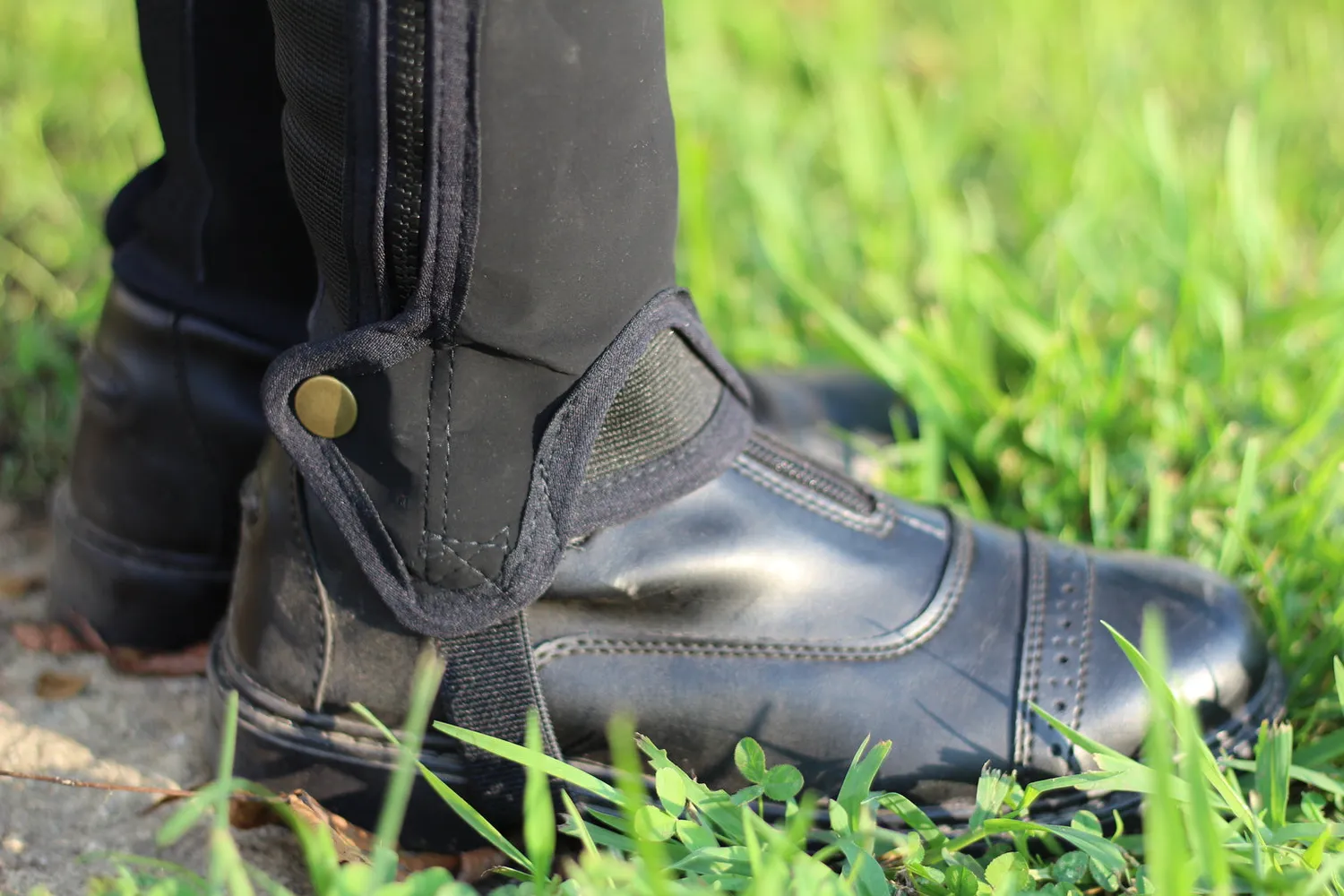 TuffRider kinder half chaps nubuck BLACK wasbaar
