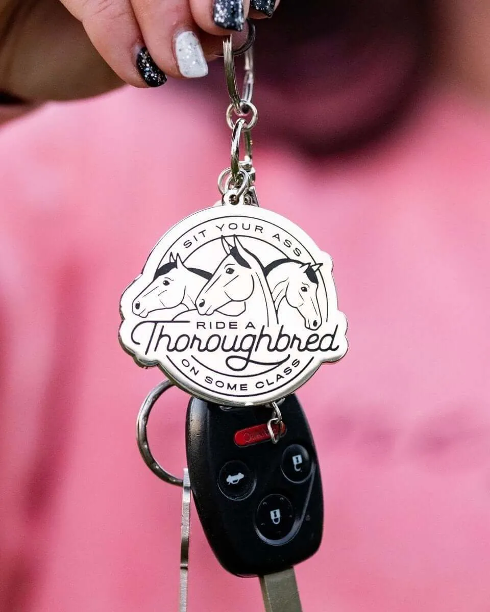 Dapplebay Ride A Thoroughbred sleutelhanger volbloed cadeau