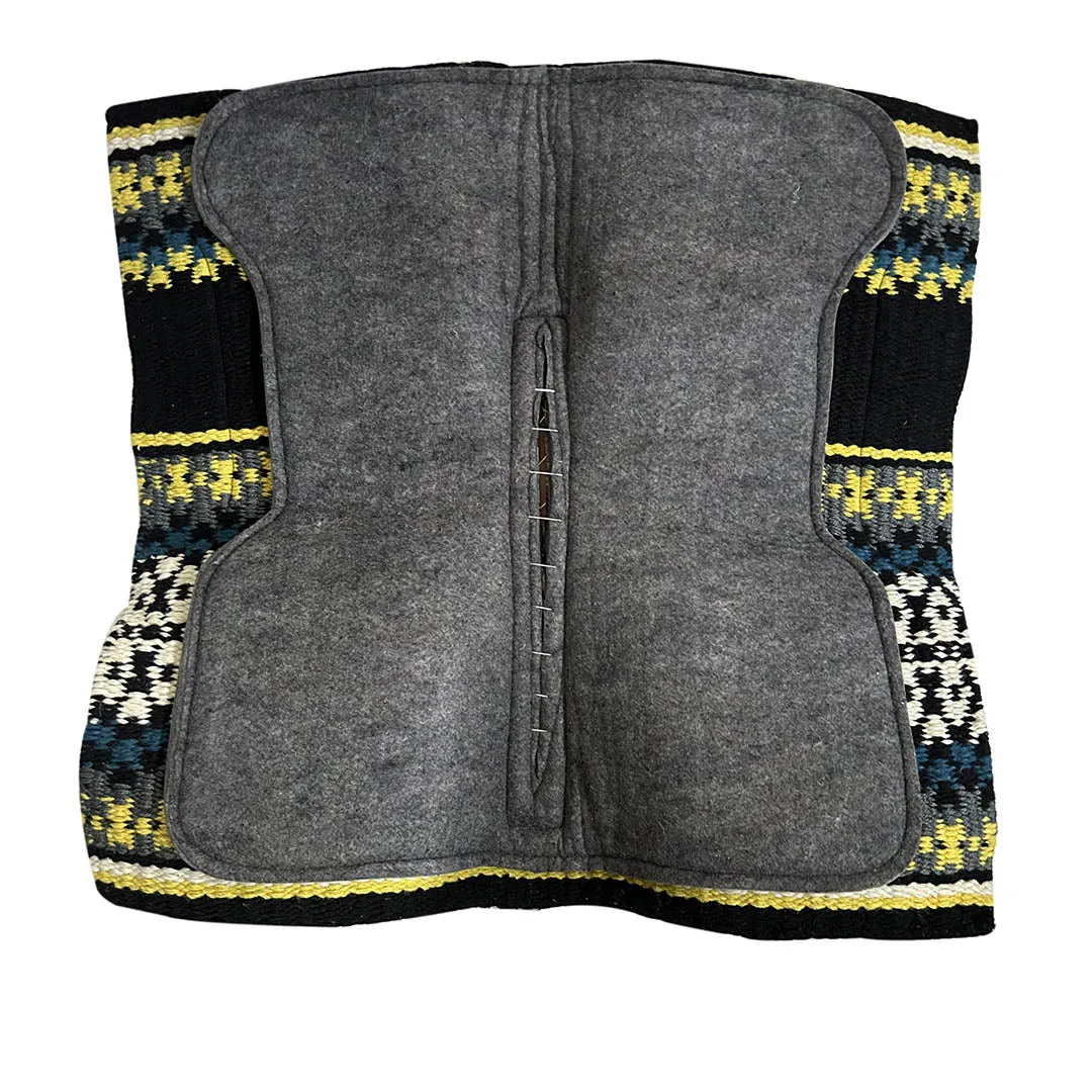 TuffRider Velis westernpad 34x36 wolmix groen dessin