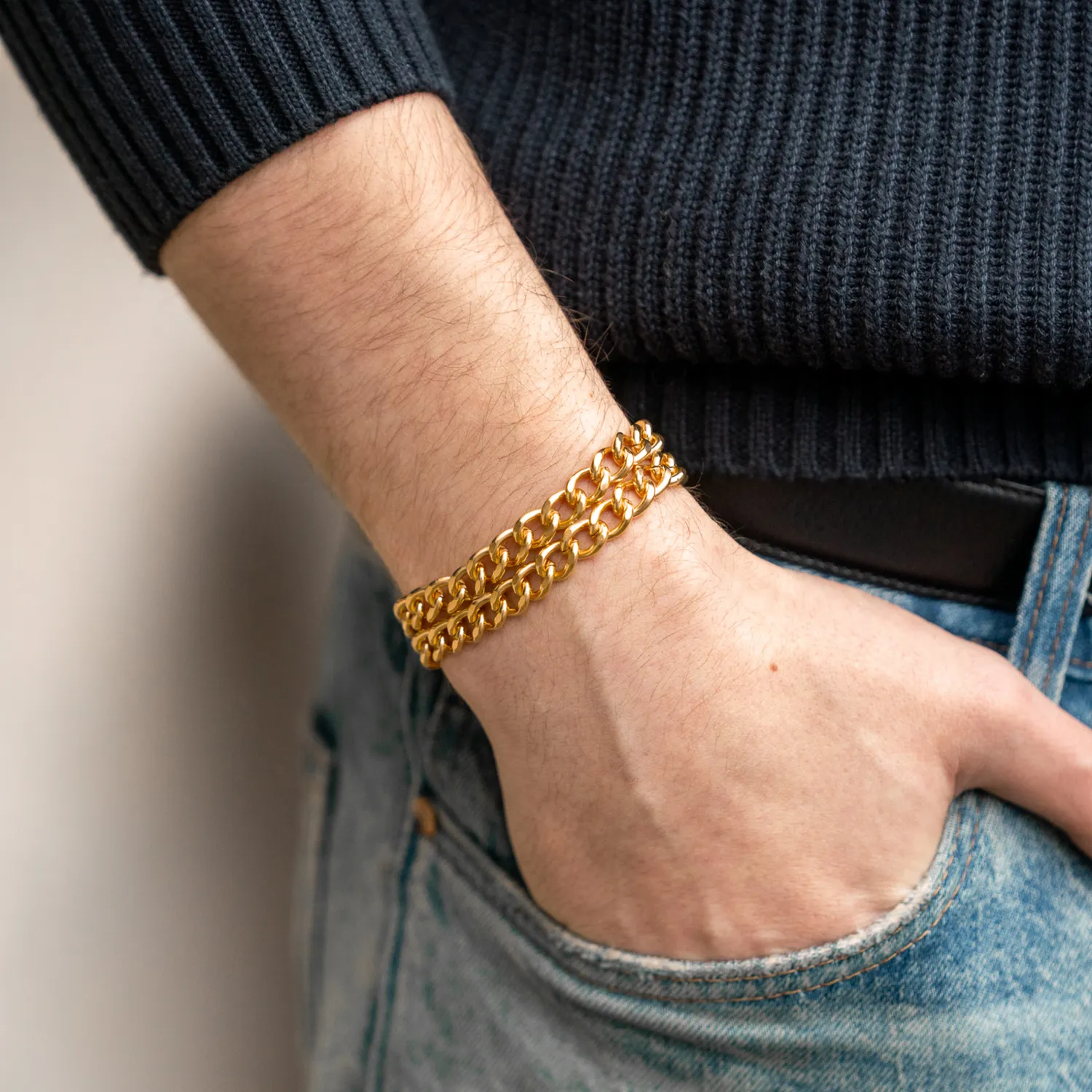 HS Sprenger &ME Armband 2-Rijig Goud Edelstaal Verguld