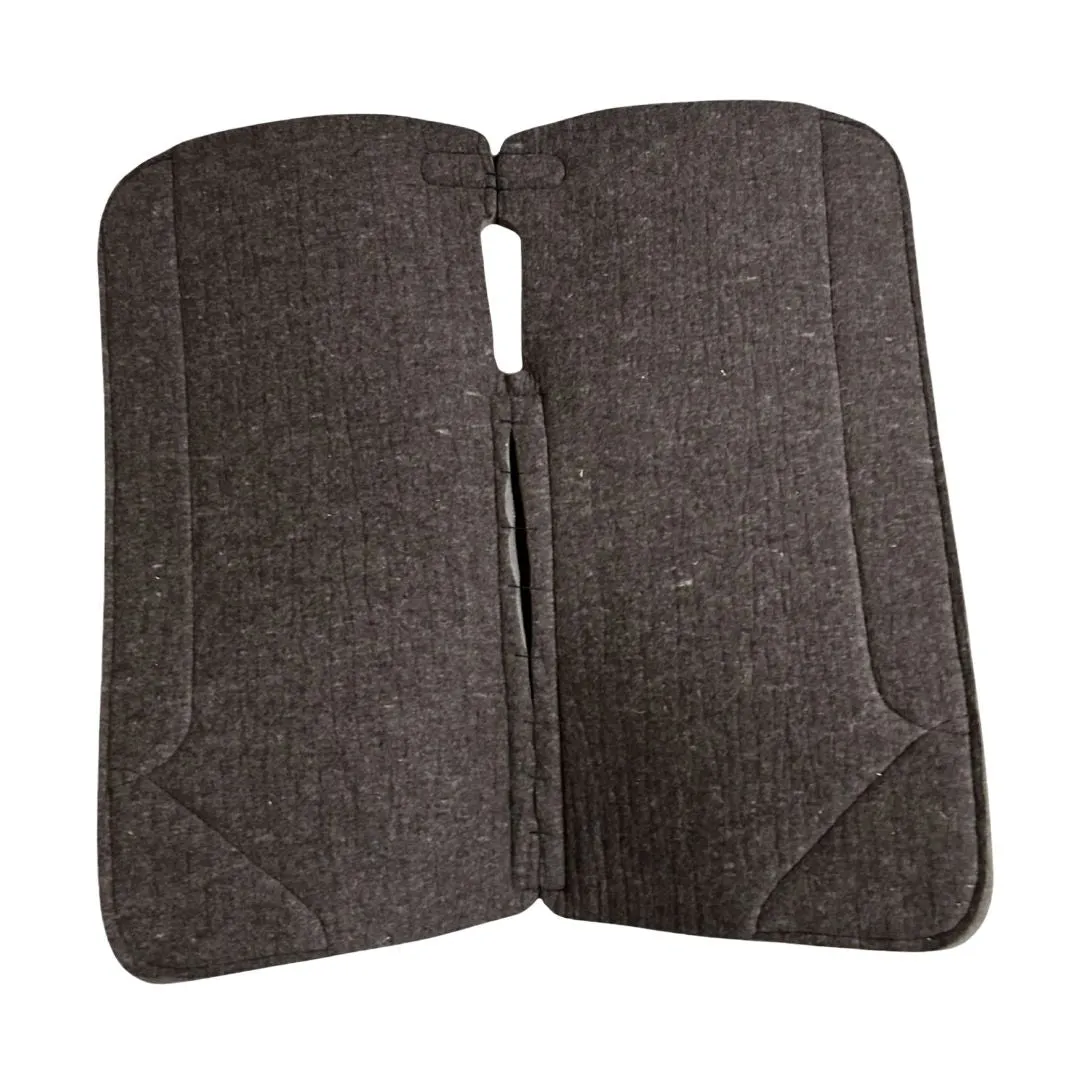 TuffRider Continental zadelpad western wol vilt 32x32 grijs