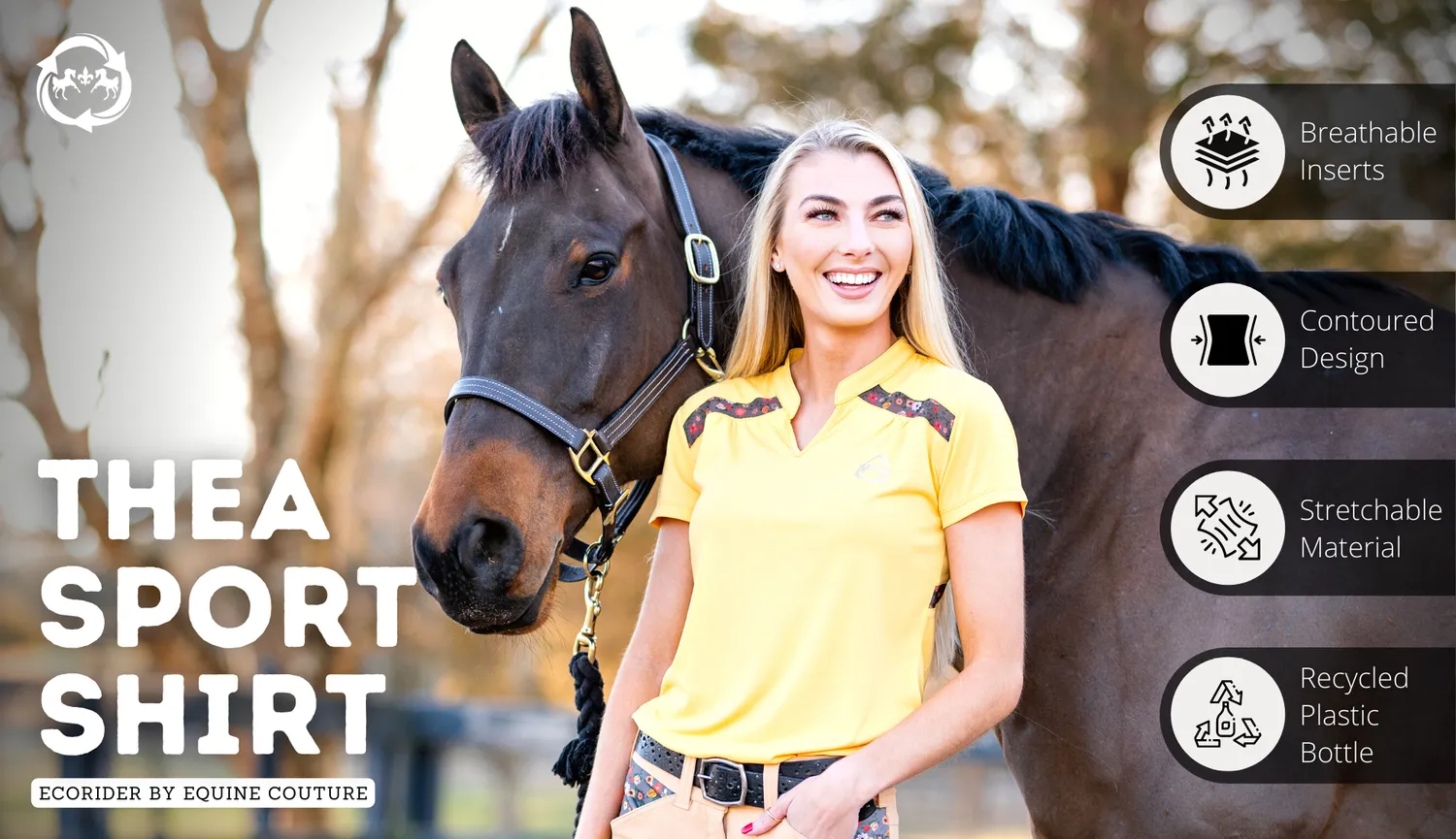 Equine Couture EcoRider Thea sportshirt marigold mesh