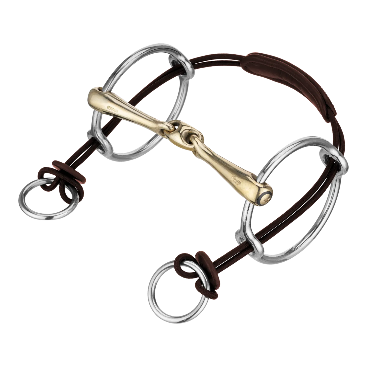 HS Sprenger Curb Gag Rope leer zwart 45 cm