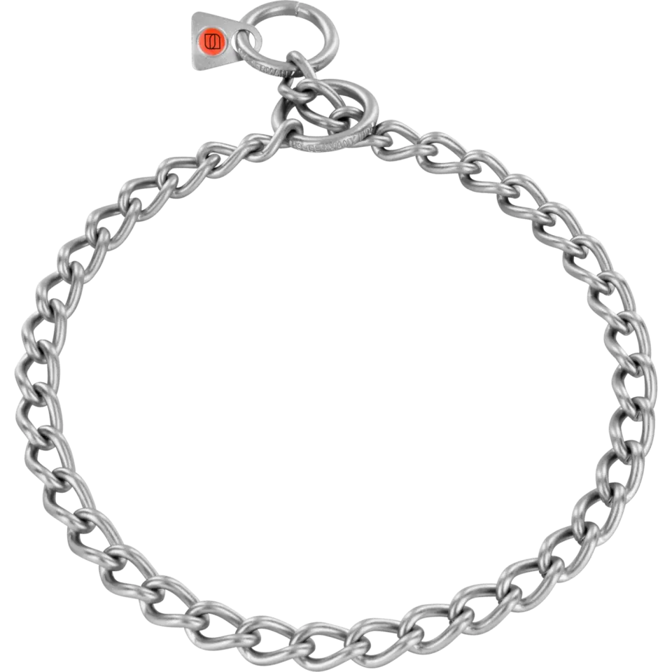HS Sprenger hondenketting rond 55 cm 3,0 mm rvs mat