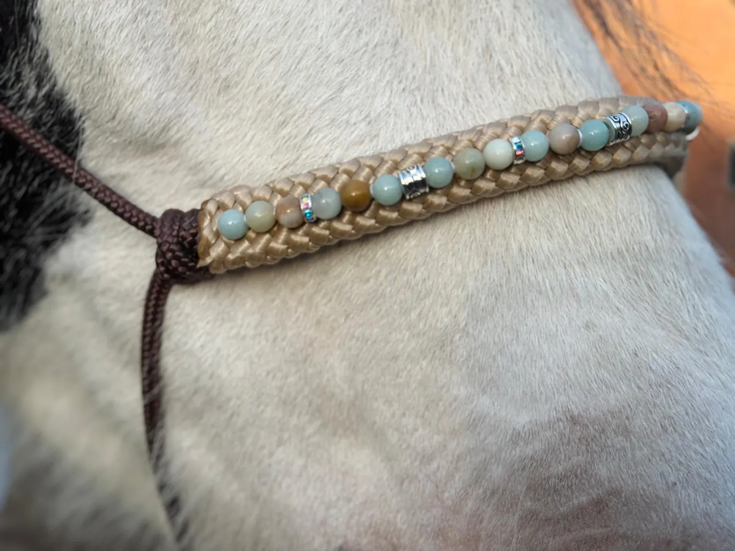 Mushabu Crystal Deluxe Amazoniet Multi touwhalster edelsteen