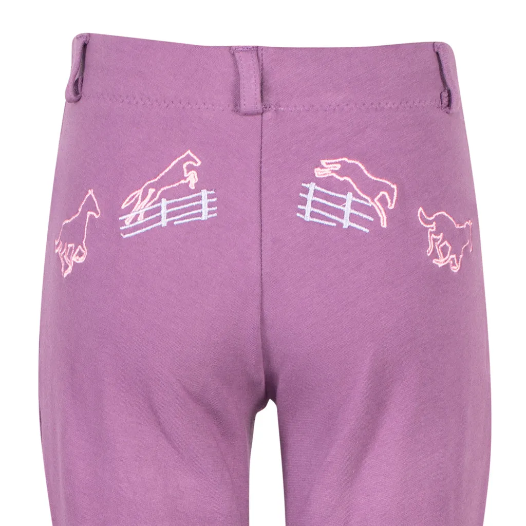 TuffRider Cotton Pull-On Kinder Jodhpur Paars katoen