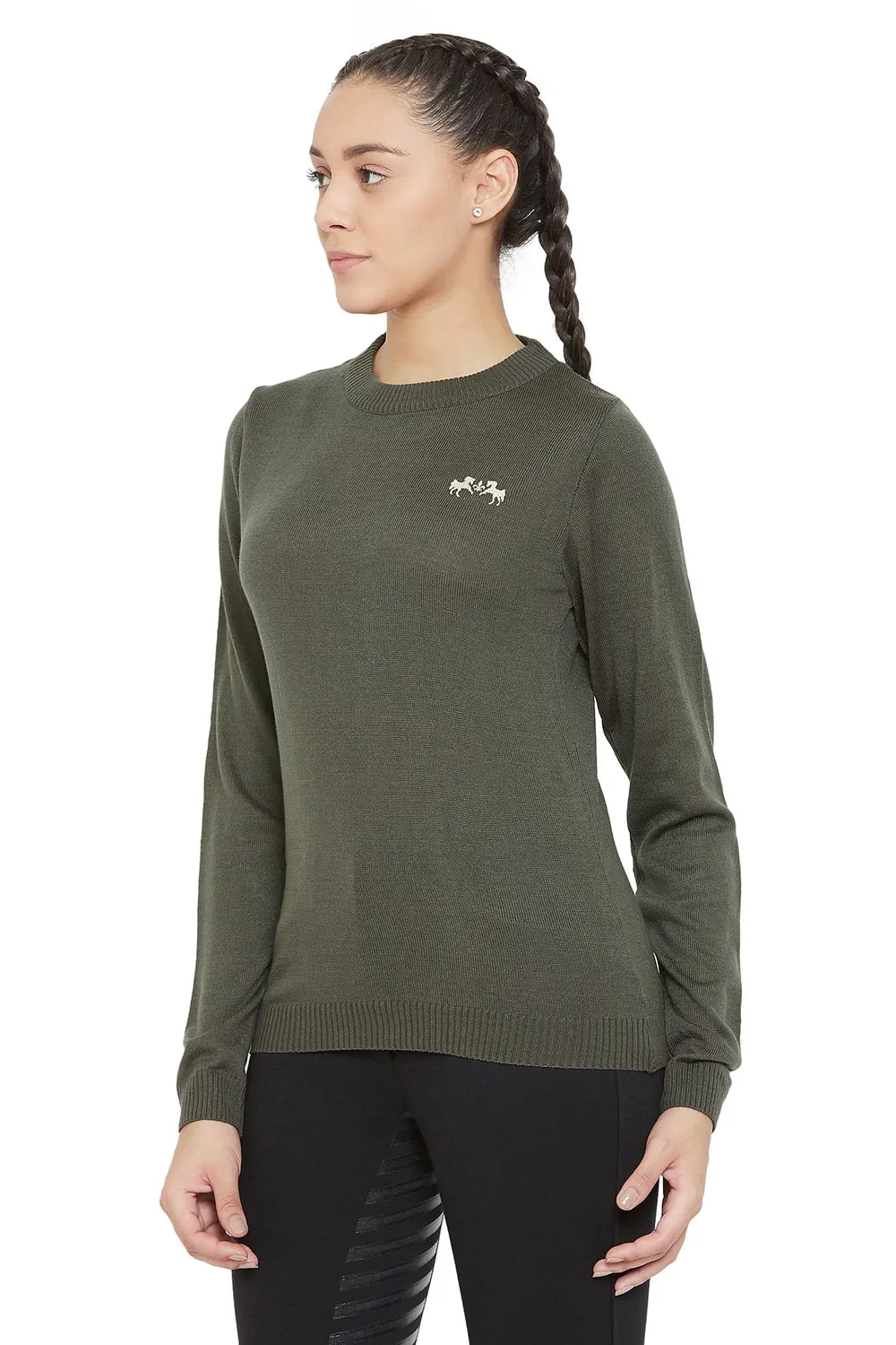 Equine Couture Icelandic ruitertrui dames zacht crewneck