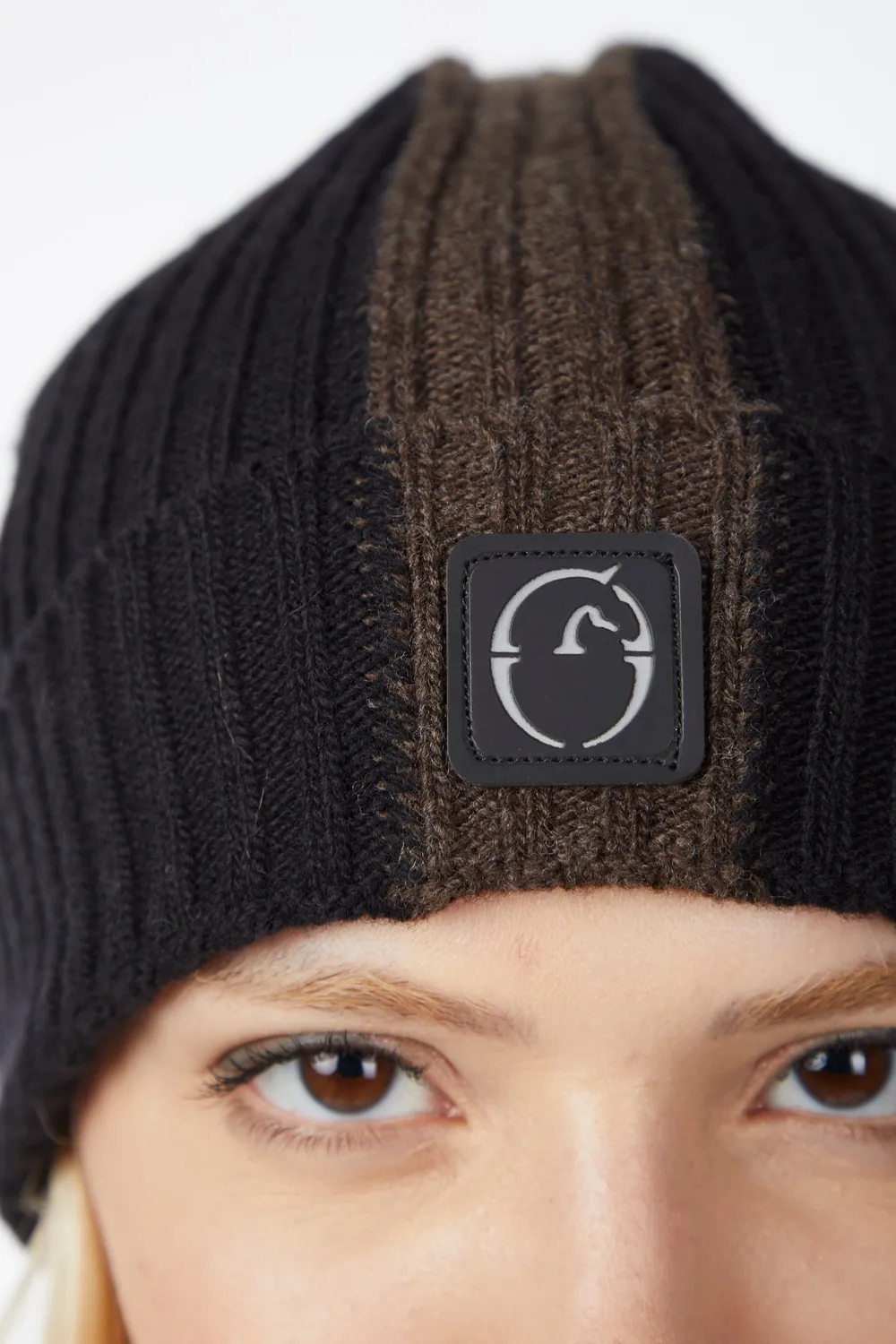 Vestrum Norimberga beanie unisex zwart bruin wol