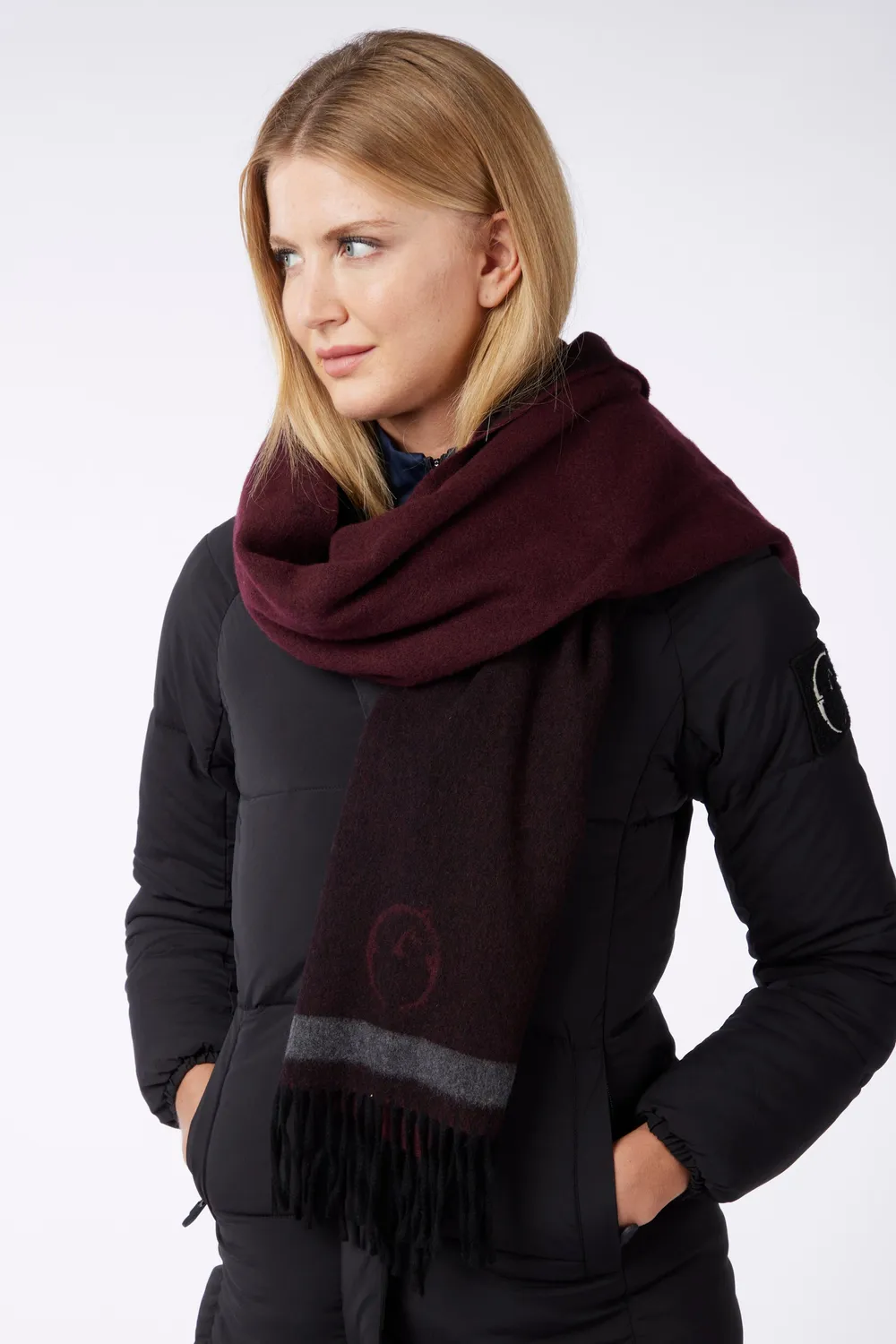 Vestrum Esine sjaal blue navy kasjmier