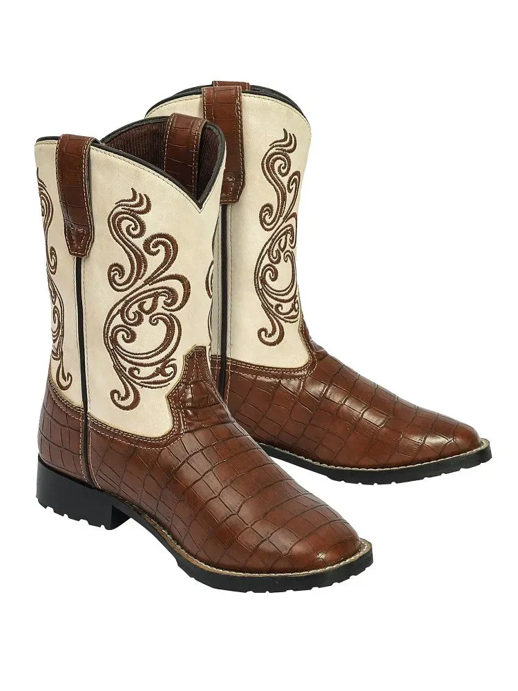 TuffRider Shenandoah westernlaars kind bruin rond