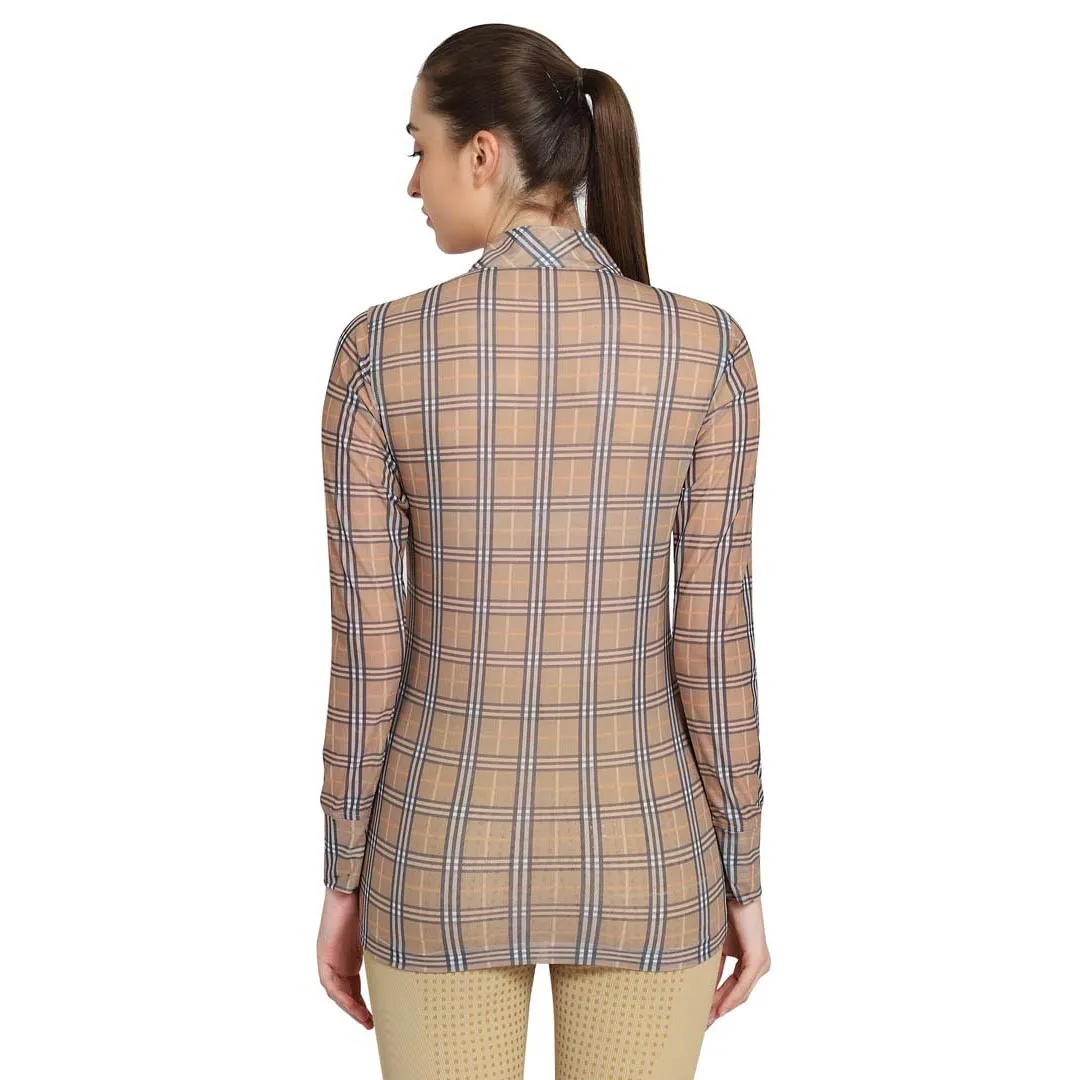 Equine Couture Melanie rijshirt Safari Plaid UV