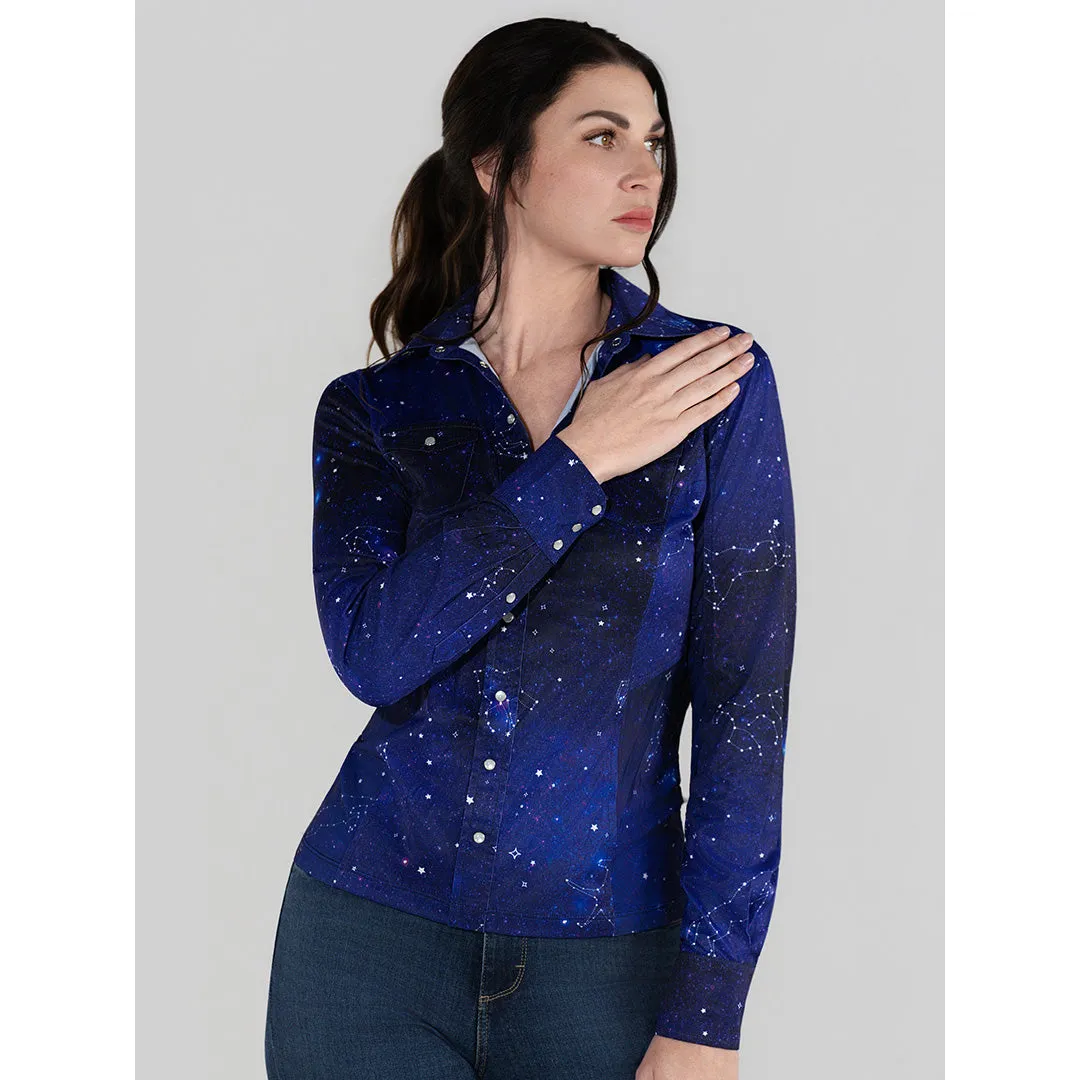 Dapplebay Constellation westernshirt navy dames
