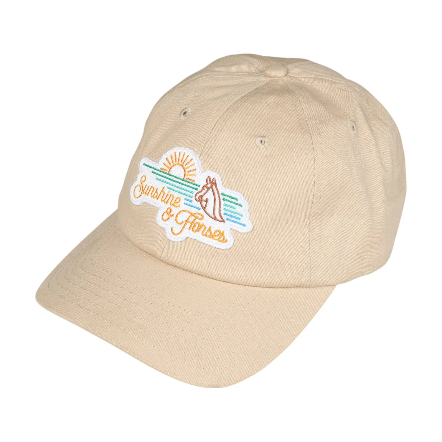 Dapplebay Sunshine & Horses pet natural baseball cap